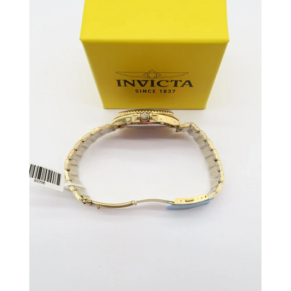 Invicta Pro Diver Vitreos Mens Watch 42mm Gold Tone Stainless Steel 69396 New